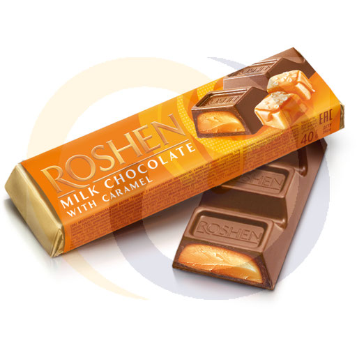 Chocoladereep met karamelvulling 40g/30stuks Roshen
