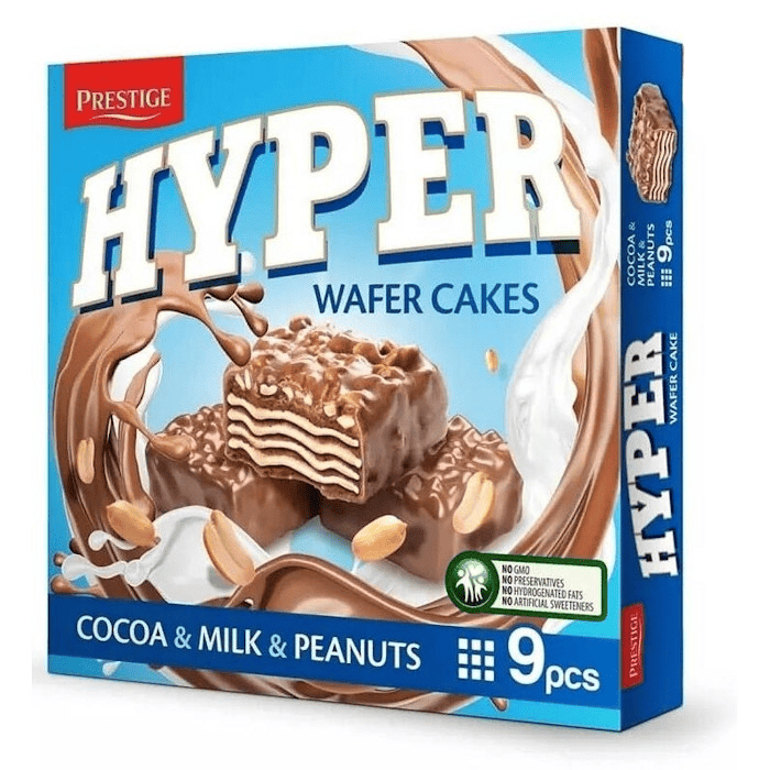 PRESTIGE HYPER WAFER CAKE CACAO+MELK+NOTEN