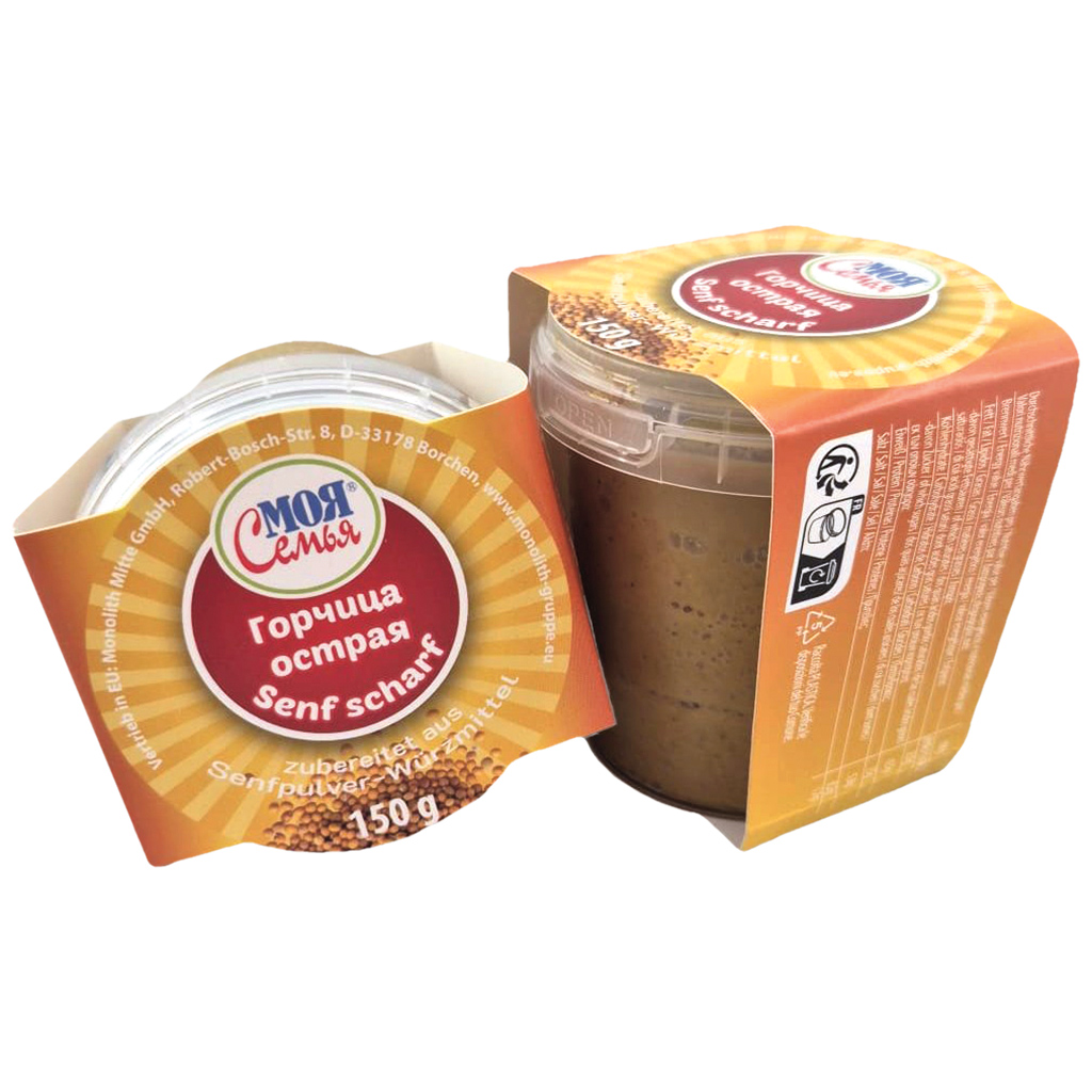 "MIJN FAMILIE" scherpe mosterd, bereid met mosterdpoeder-kru