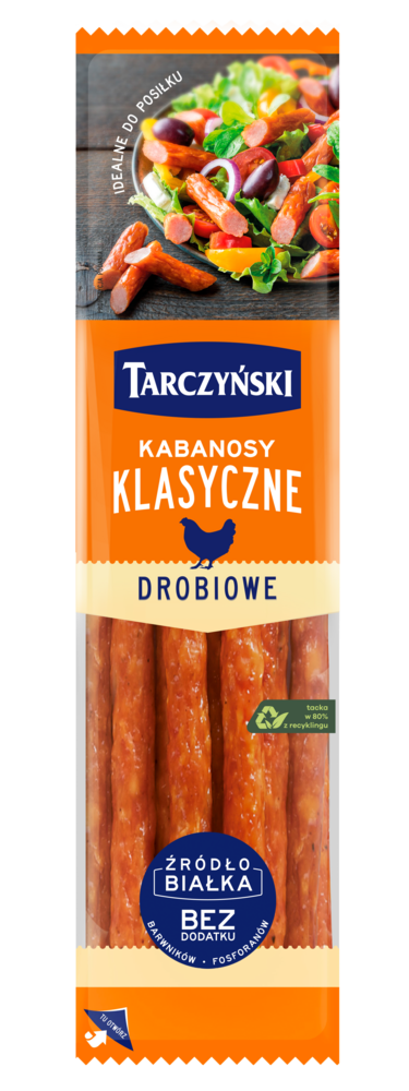 Классические тонкие колбасы из птицы и свинины Tarczyński 30