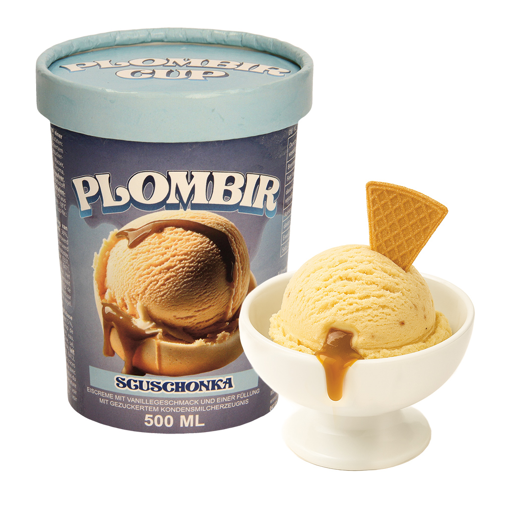 "Пломбир" ванильное Мороженое с сгущенкой