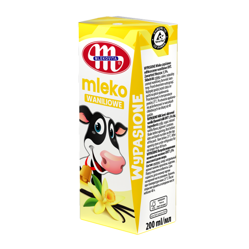 UHT-melk met vanillesmaak Mlekowavita