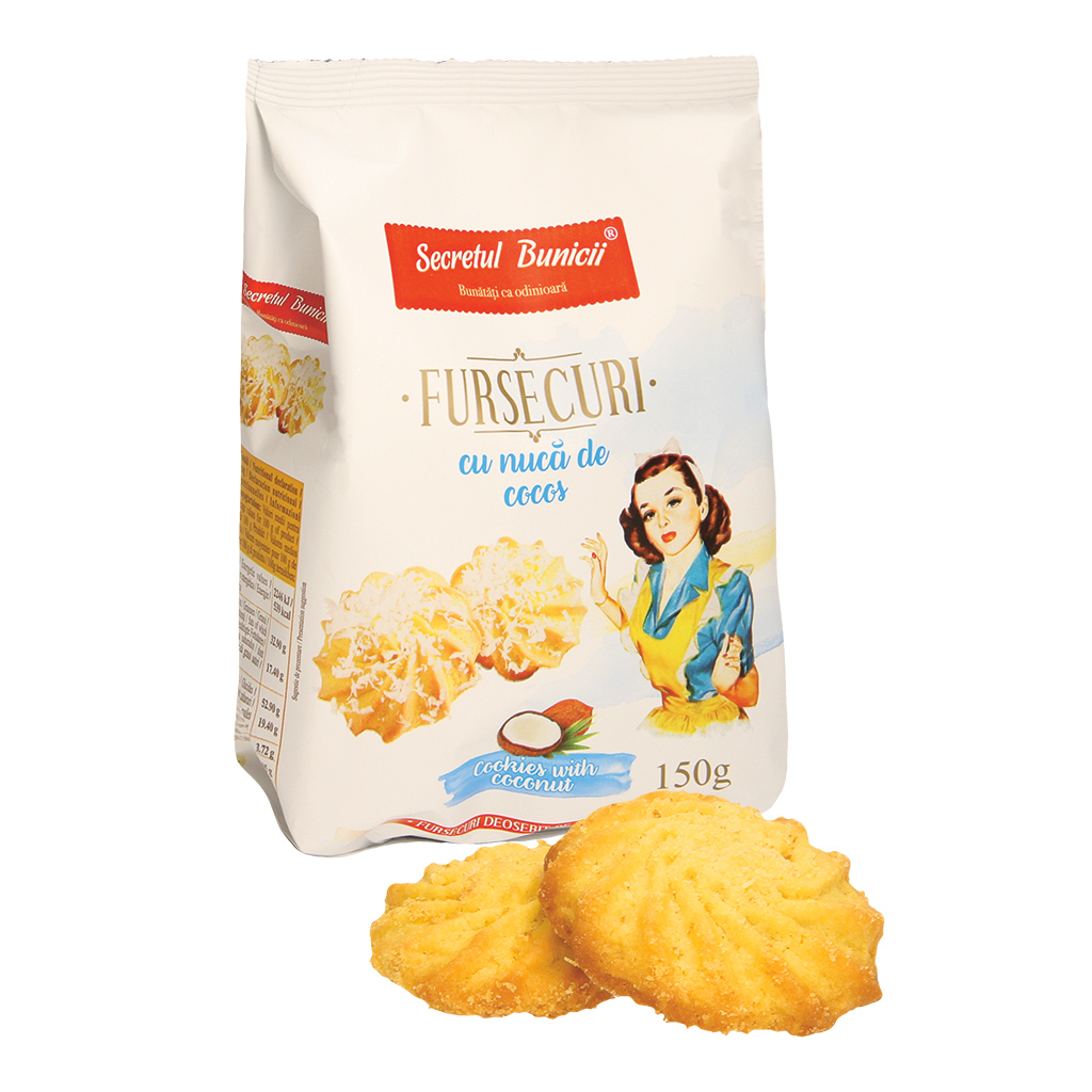 Печенье с кокосовым вкусом и кокосовой стружкой