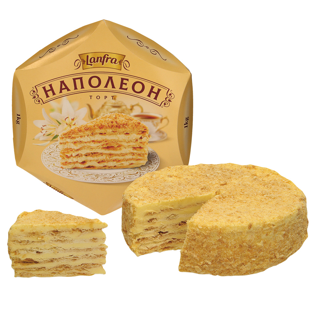 "Наполеон" Слоёный торт с 70% крема, глубокой заморозки