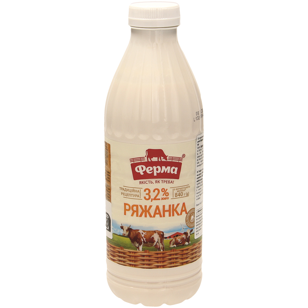 Yoghurtproduct van gekarameliseerde koemelk "Rjazhenka", 3,2% vet