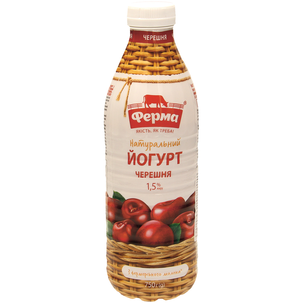 Yoghurtproduct met gearomatiseerde kersenbereiding, minimaal 1,7% vet in het melkdeel