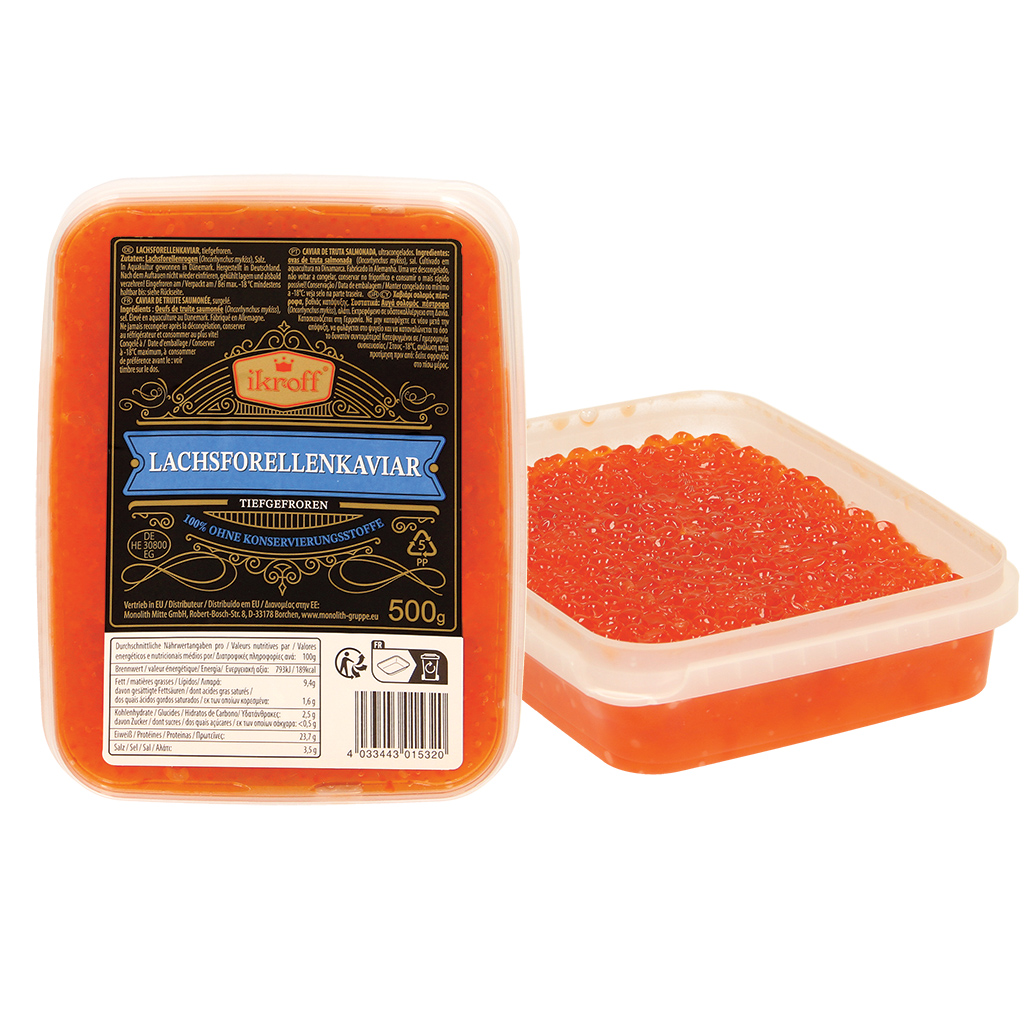 "IKROFF" Икра лососевой форели, замороженная