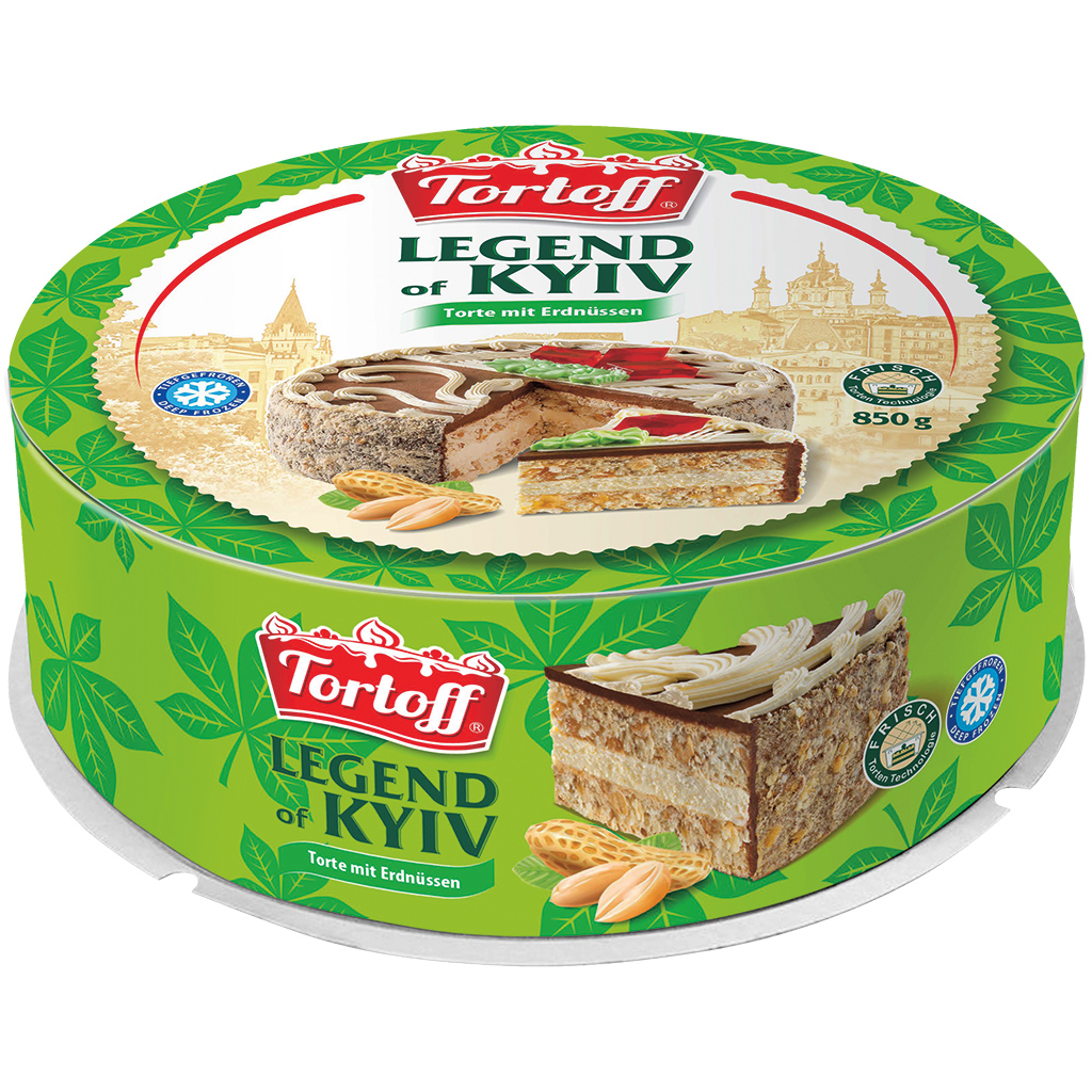 "TORTOFF" Taart "Legende van Kyiv" met room 57,7% en pinda's