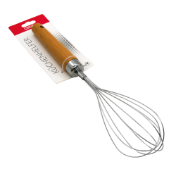 Венчик кулинарный для взбивания 28 см, дерево, сталь