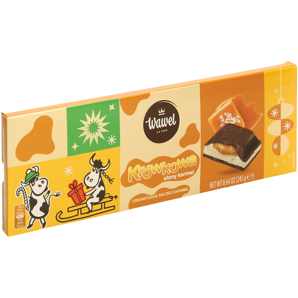 "Krówkowa słony karmel" Шоколад с начинкой (53%) с молоком и