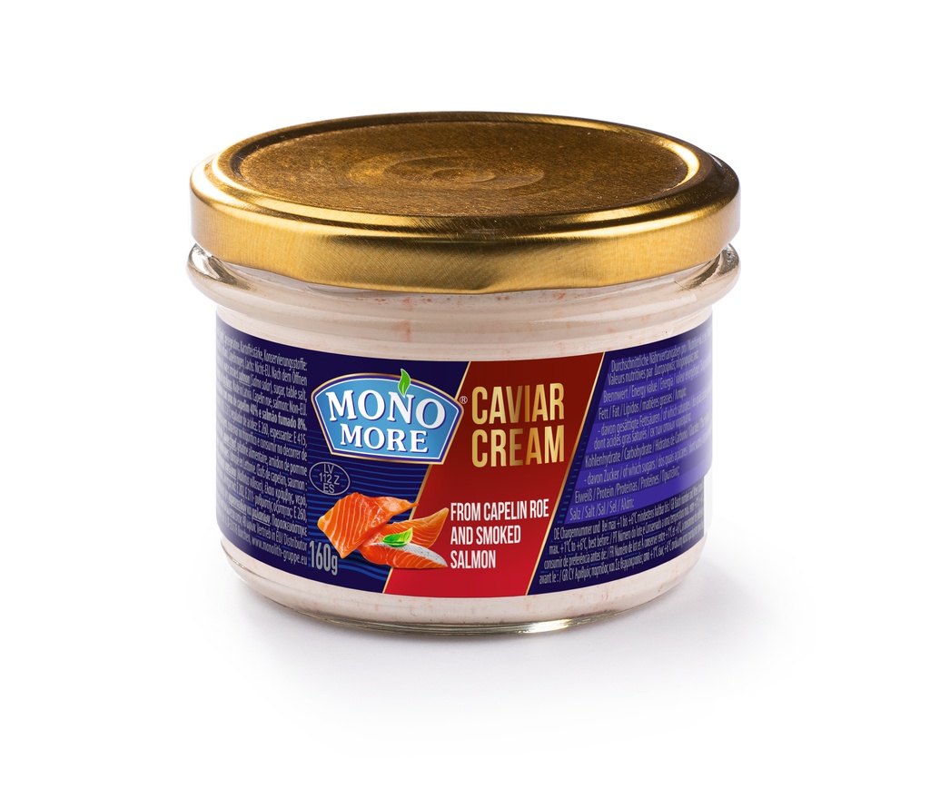 "MONO MORE" Broodbeleg met Capelin-kaviaar 40% en gerookt
