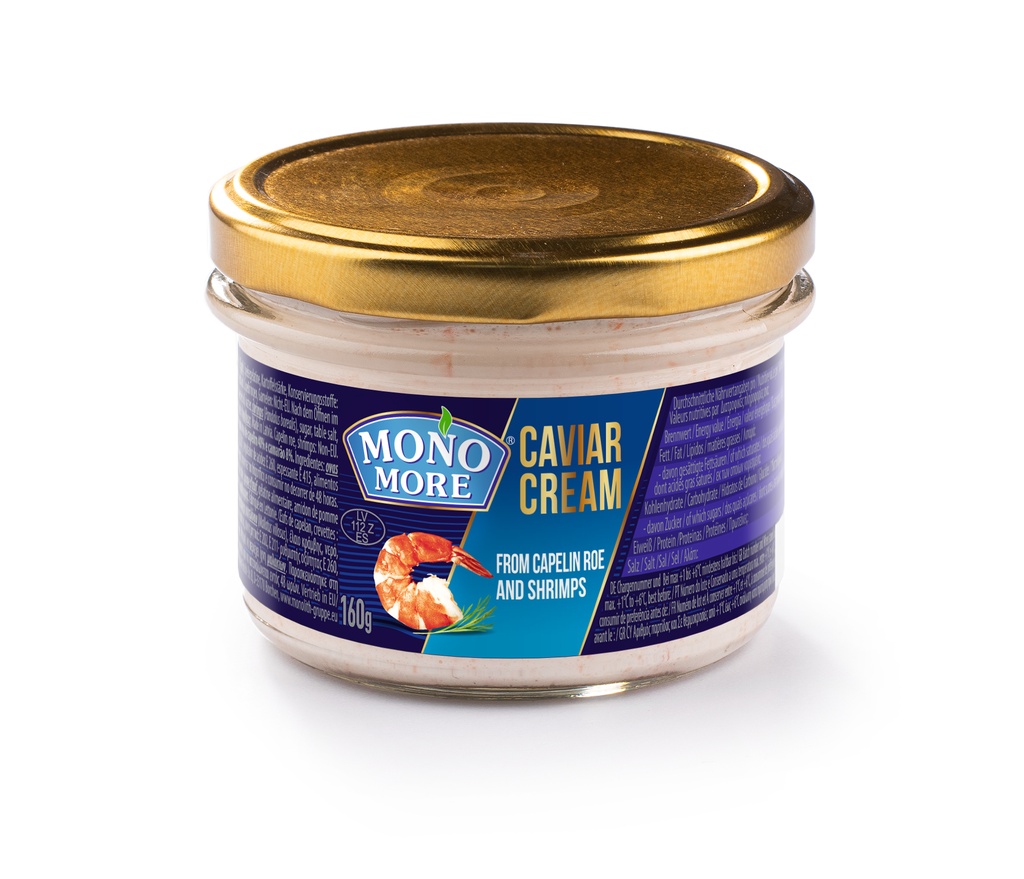 "MONO MORE" Broodbeleg met Capelin eieren 40% en garnalen 8%