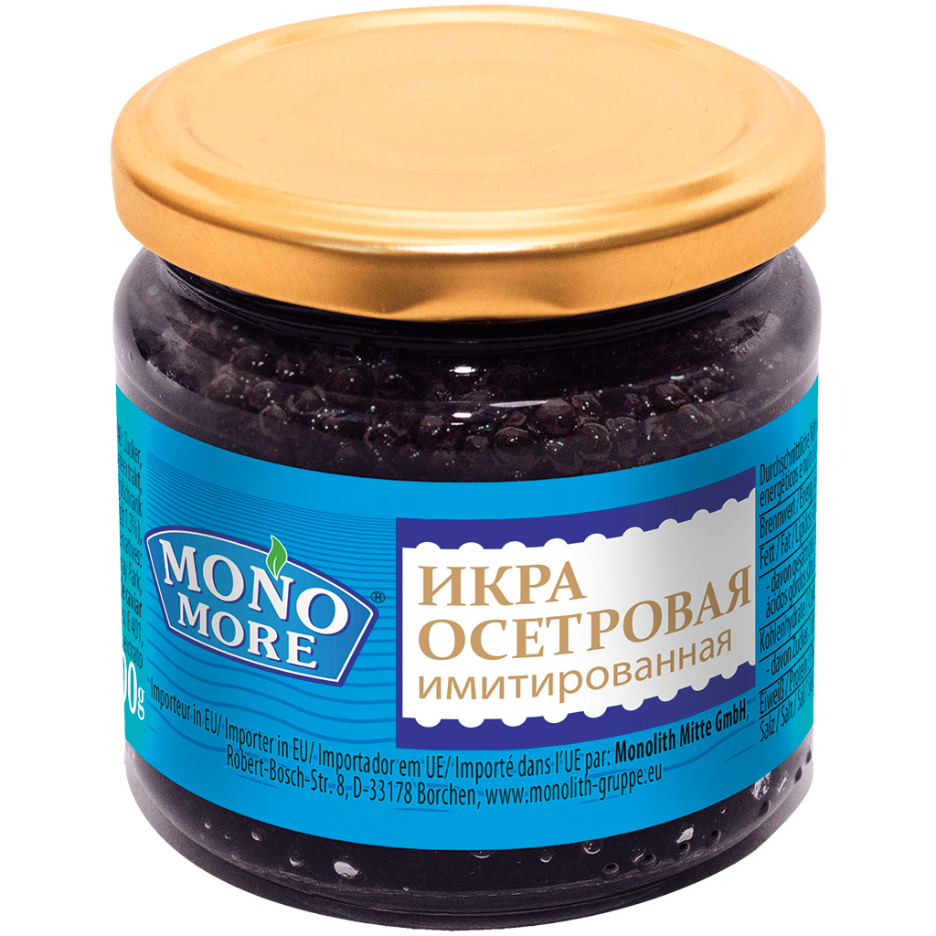 "MONO MORE" Störkaviar - Imitatie van visbouillon en alginaa