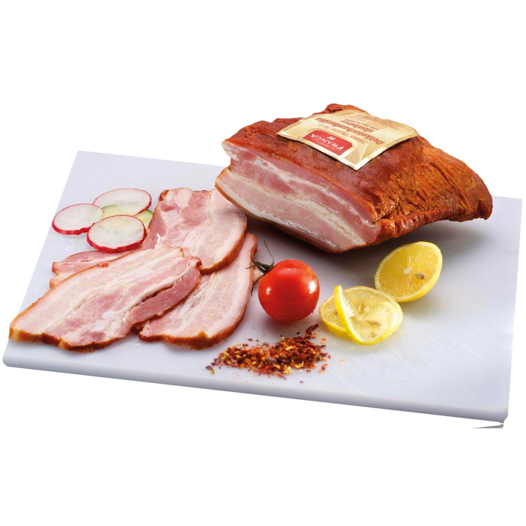 Подчеревок, засоленный и копченый, в вакуумной упаковке