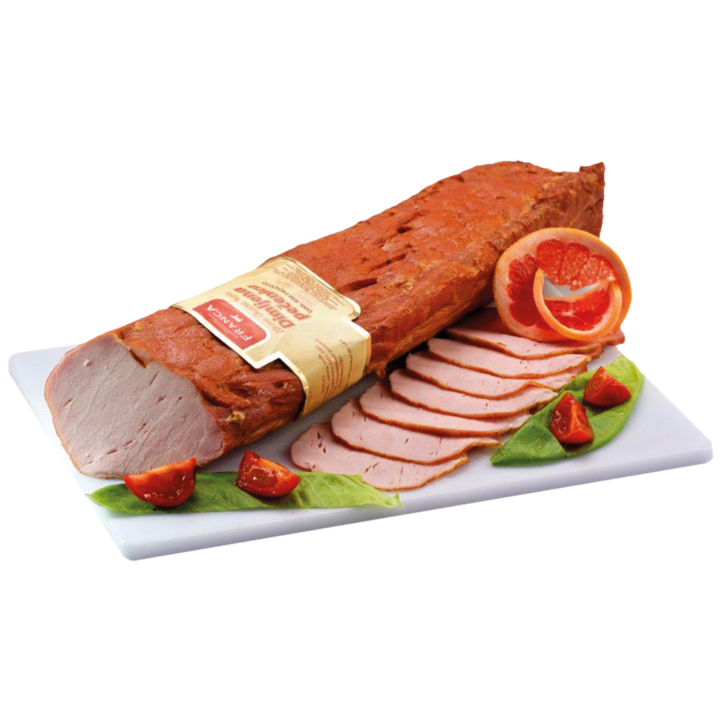 Varkensfilet, gezouten, gekookt en gerookt, vacuüm verpakt