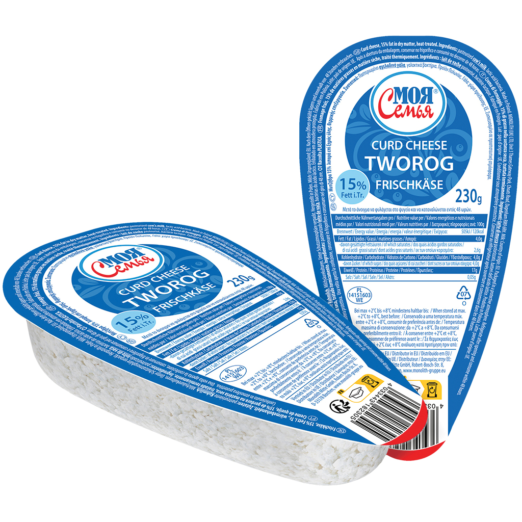 "MOJA SEMJA" Roomkaas, 15% Vet i. Tr., warmtebehandeld