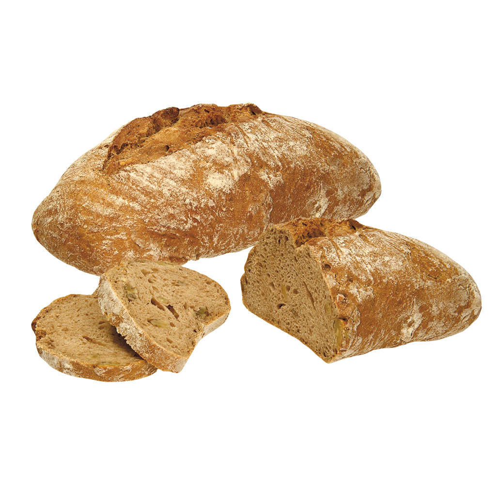 Пшенично-ржаной хлеб с грецкими орехами, для допекания, замо