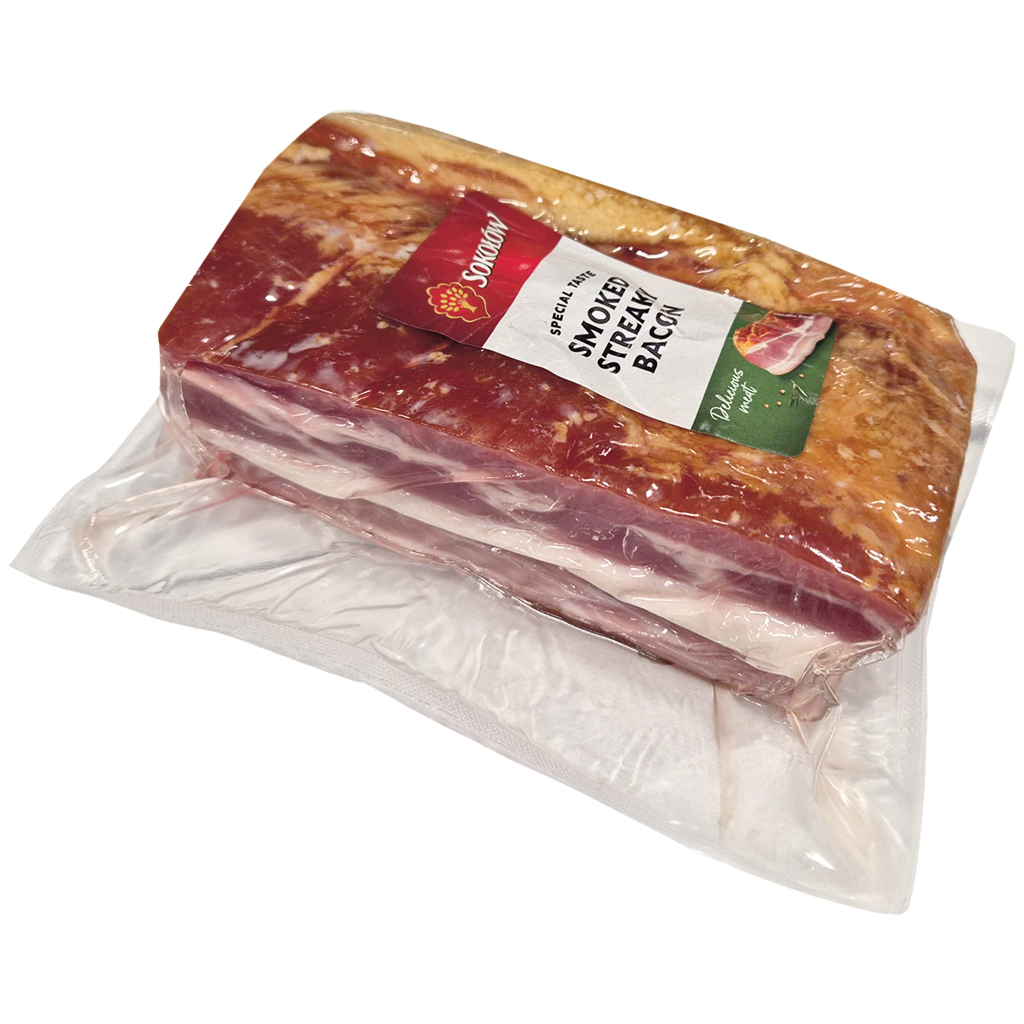 "SOKOLOW" Бекон сырокопчёный, готовый к употреблению.