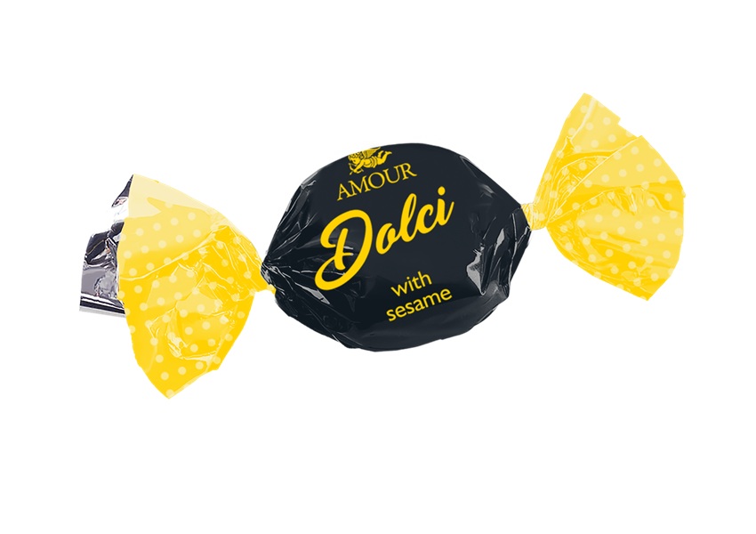 KONTI Confekt "Dolci" met sesam in cacao-houdende vetglazuur