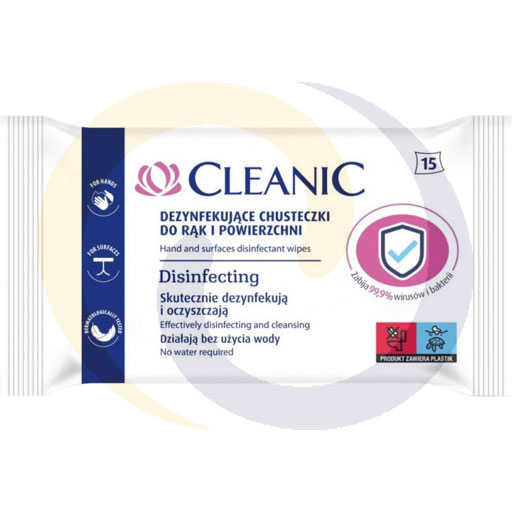 CLEANIC HANDDESINFECTERENDE DOEKJES A`15
