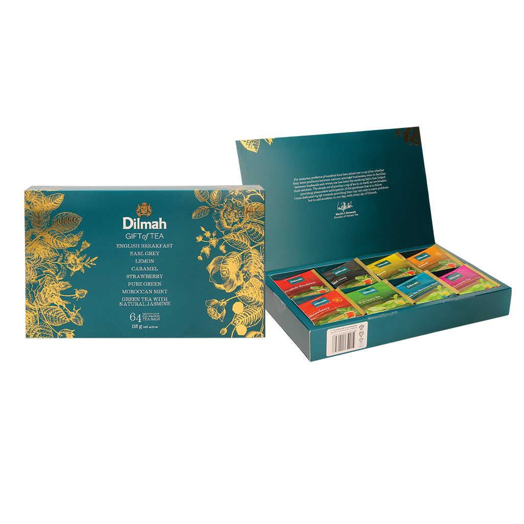 8 сортов чая — зелёного и чёрного, ароматизированного и не а