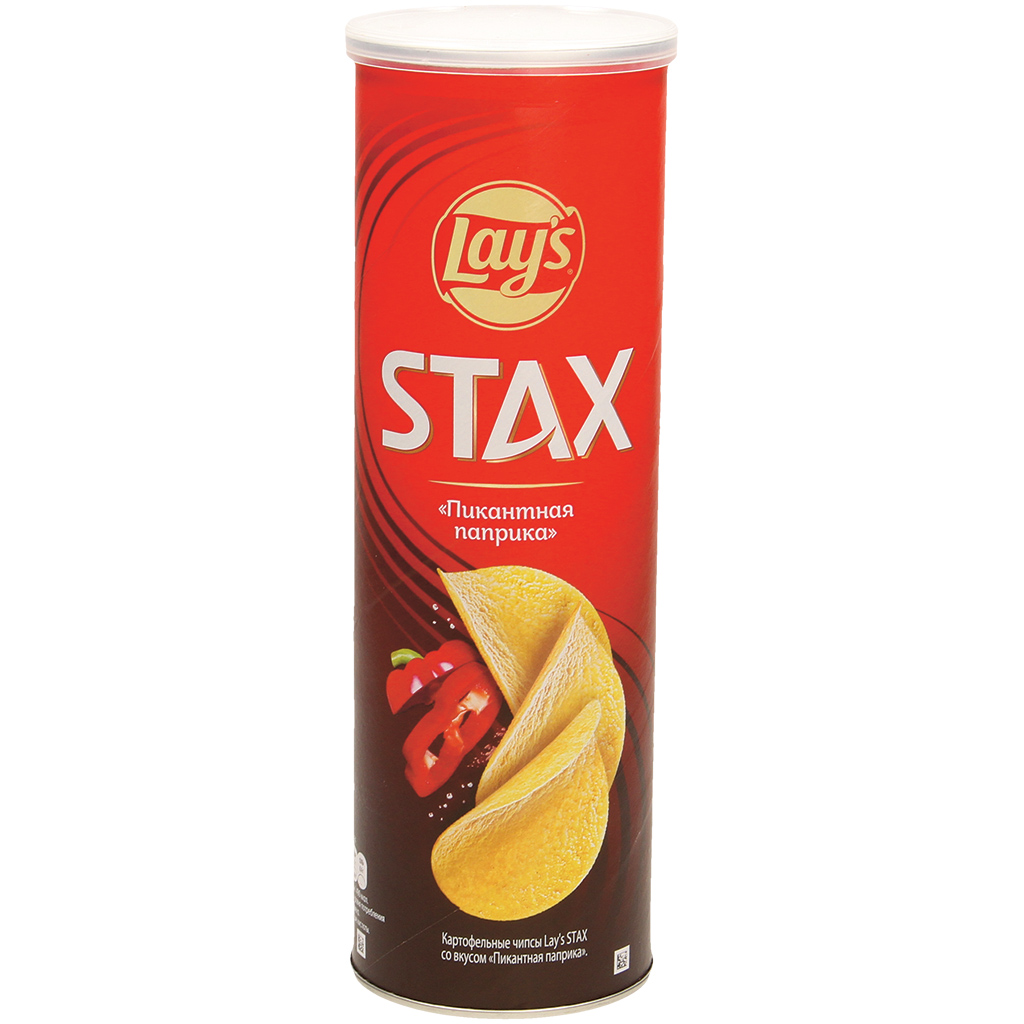 Lays Stax Aardappelchips met de smaakrichting Paprika