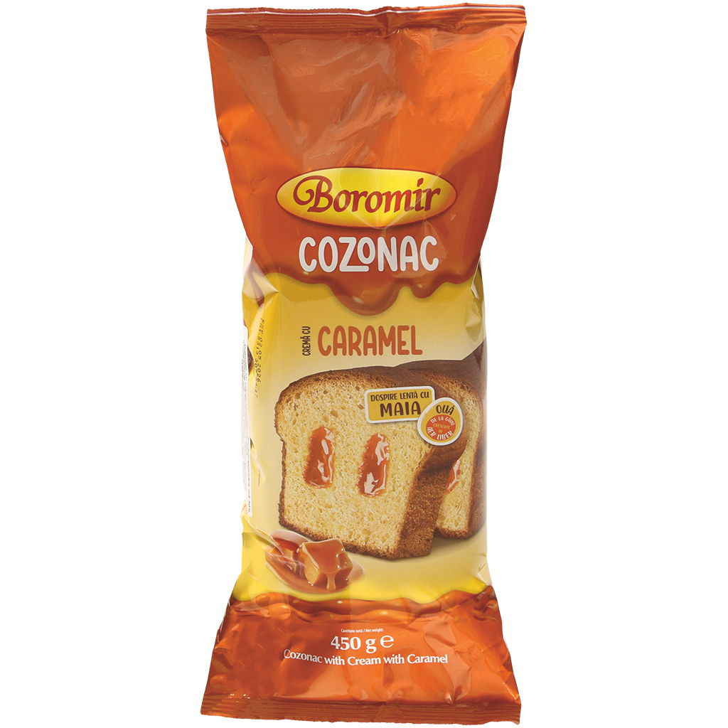 Zuurdesemdeeggebak met 30% crèmevulling met karamel smaak "B