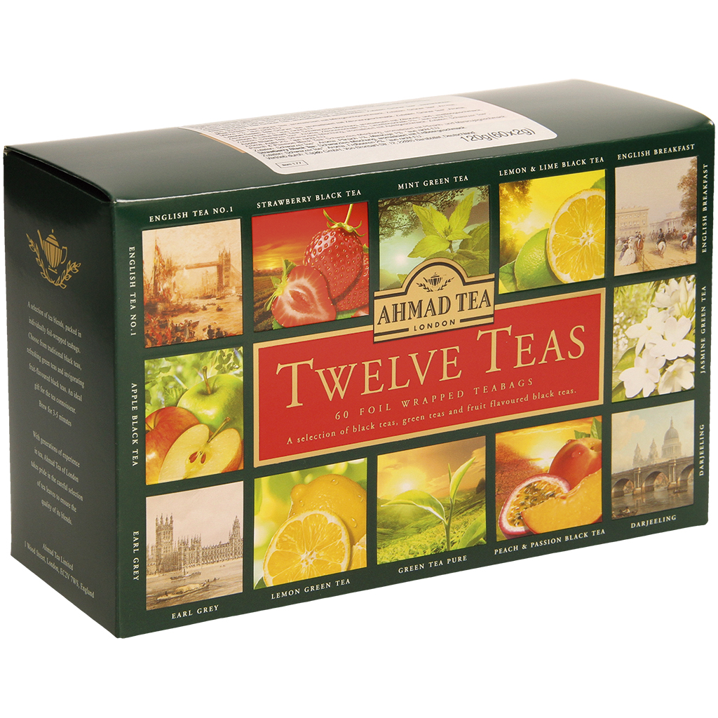 Ahmad Tea Thee-selectie 12 soorten / 3x20 zakjes (GB)