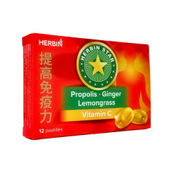 Herbin Star keelpastilles propolis gember vitamine C