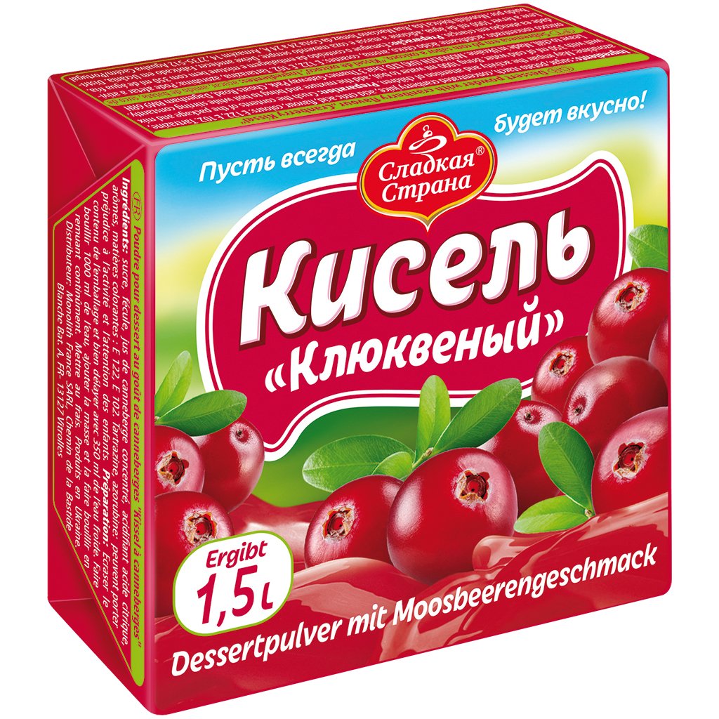Dessertpoeder met veenbessen smaak