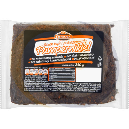 Pumpernickel Dar brood 250g Oskroba