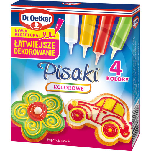 Сахарные маркеры 4 цвета 4*17г Dr.Oetker