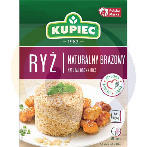 Natuurlijke Zilvervliesrijst 4*100g Kupiec