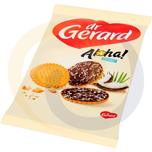 dr Gerard Aloha! Koekjes met Cacaoglazuur en Versierd met Gedroogde Kokosnoot 160 g