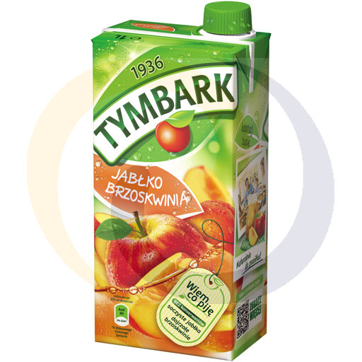 Яблочно-персиковый напиток в упаковке 1.0л E Tymbark