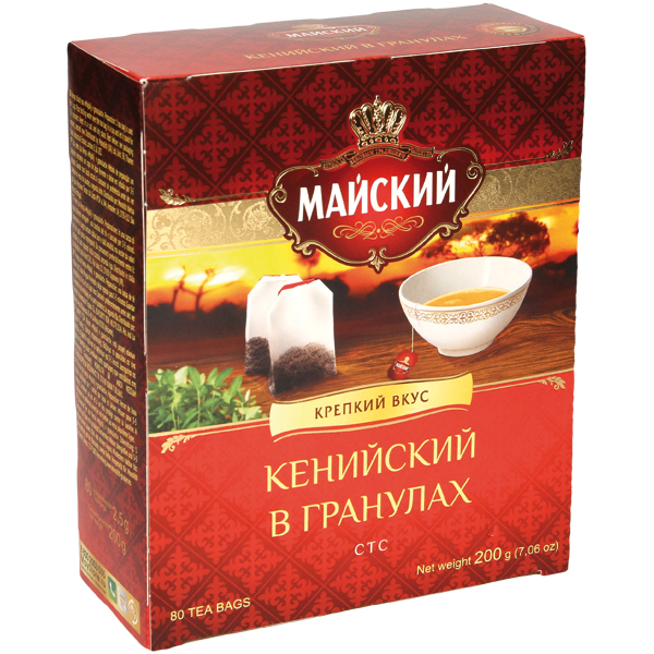 Чай кенийский"Майский" в гранулах 80 x 2,5г.