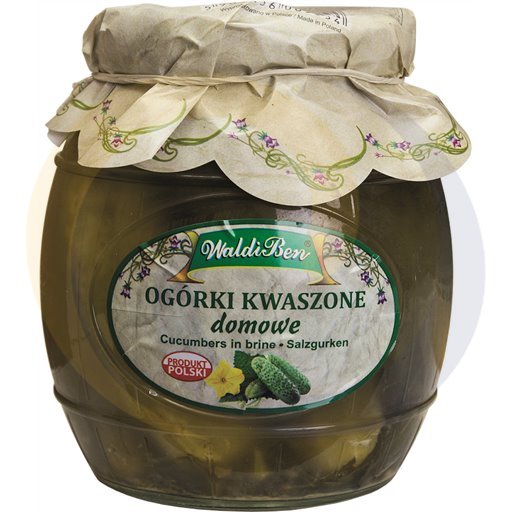 Zelfgemaakte ingelegde komkommers, vat 770g