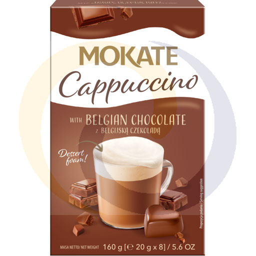 Mokate Cappuccino met Belgische Chocolade 160 g (8 x 20 g)
