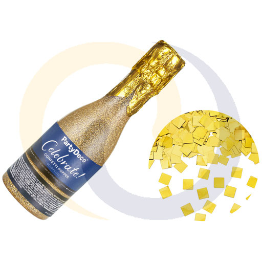 Confetti Tube Champagne Goud 20.5cm PartyDeco