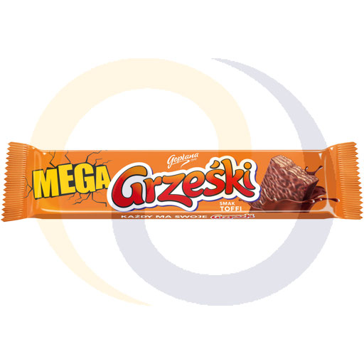Mega Grześki wafel toffee in melkchocolade 48g/36st Goplana