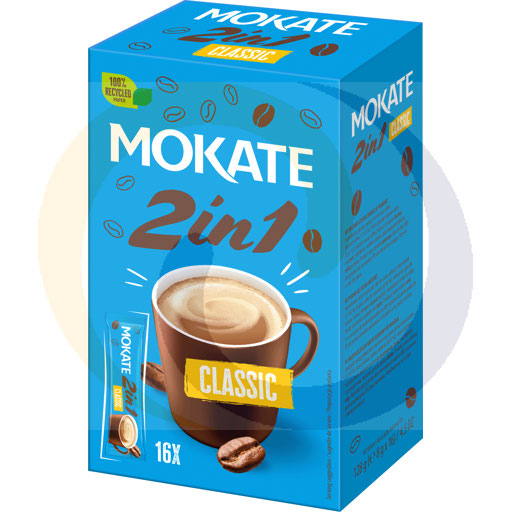 Koffie 2in1 Classic stick DOOS 8.0g/16st/8dozen Mokate