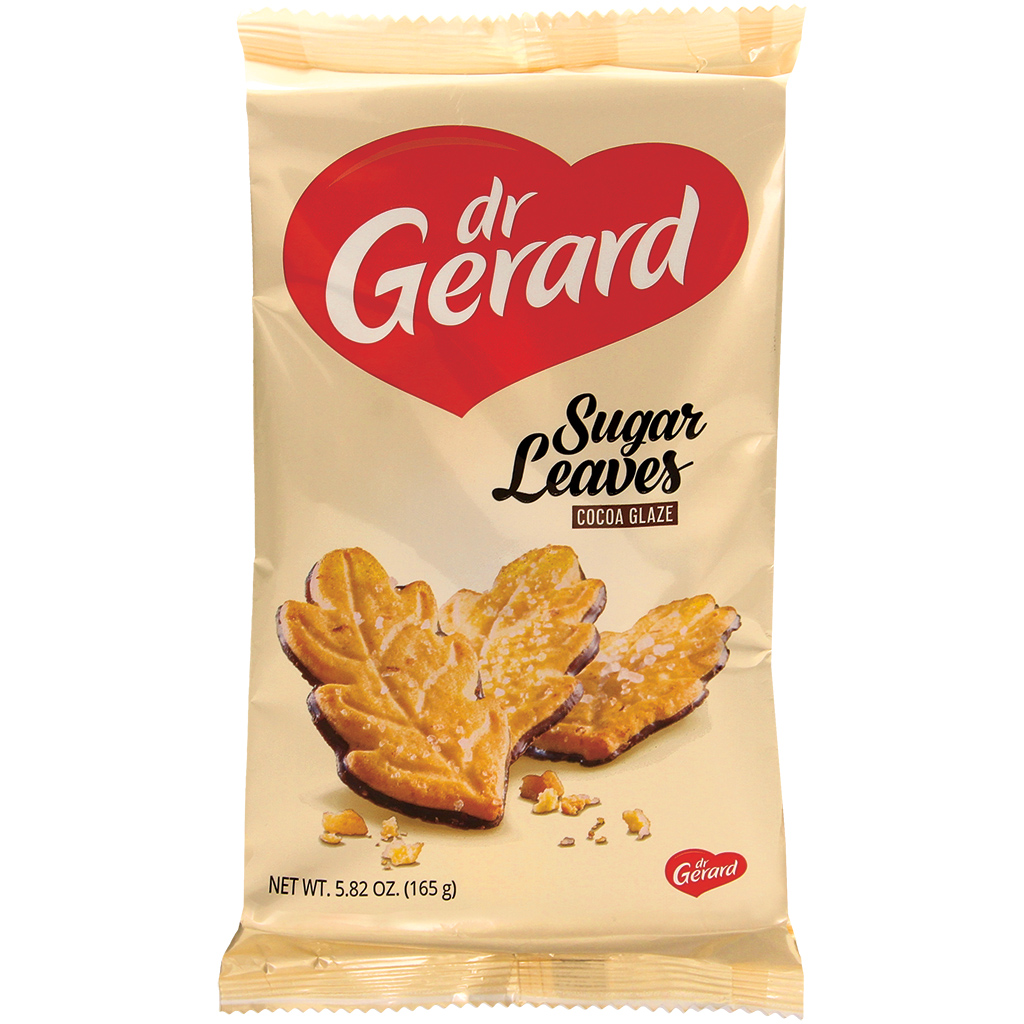 Печенье "Sugar leaves" на какаосодержащей глазури, посыпанно