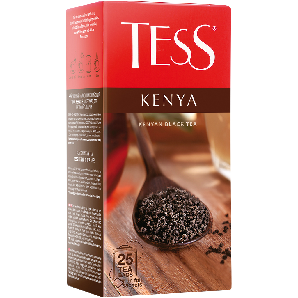 Zwarte thee "Tess Kenya", in theezakjes