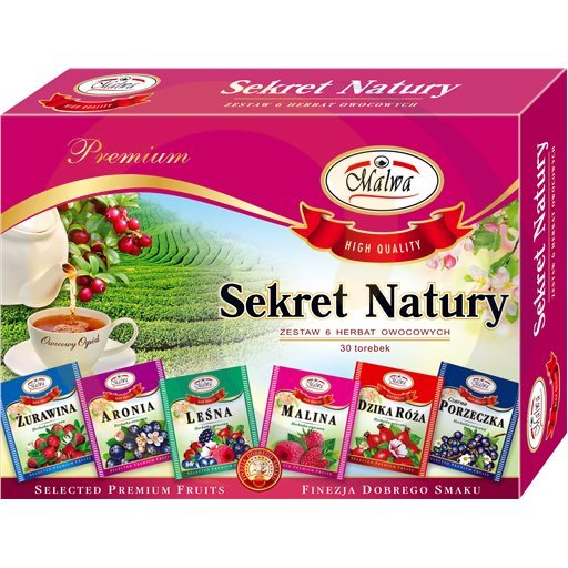 Malwa Sekret Natury Pakket van 6 Fruit Theeën 60 g
