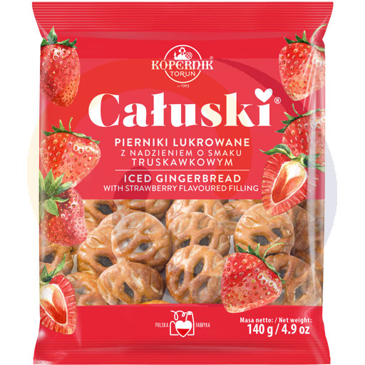 Имбирные пряники с клубничным вкусом Całuski 140г/14шт Коперник