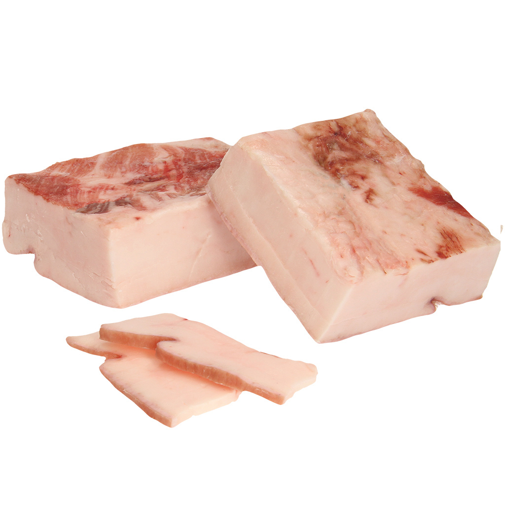 Иберское сало со шкурой, сырое,  не соленое, замороженное