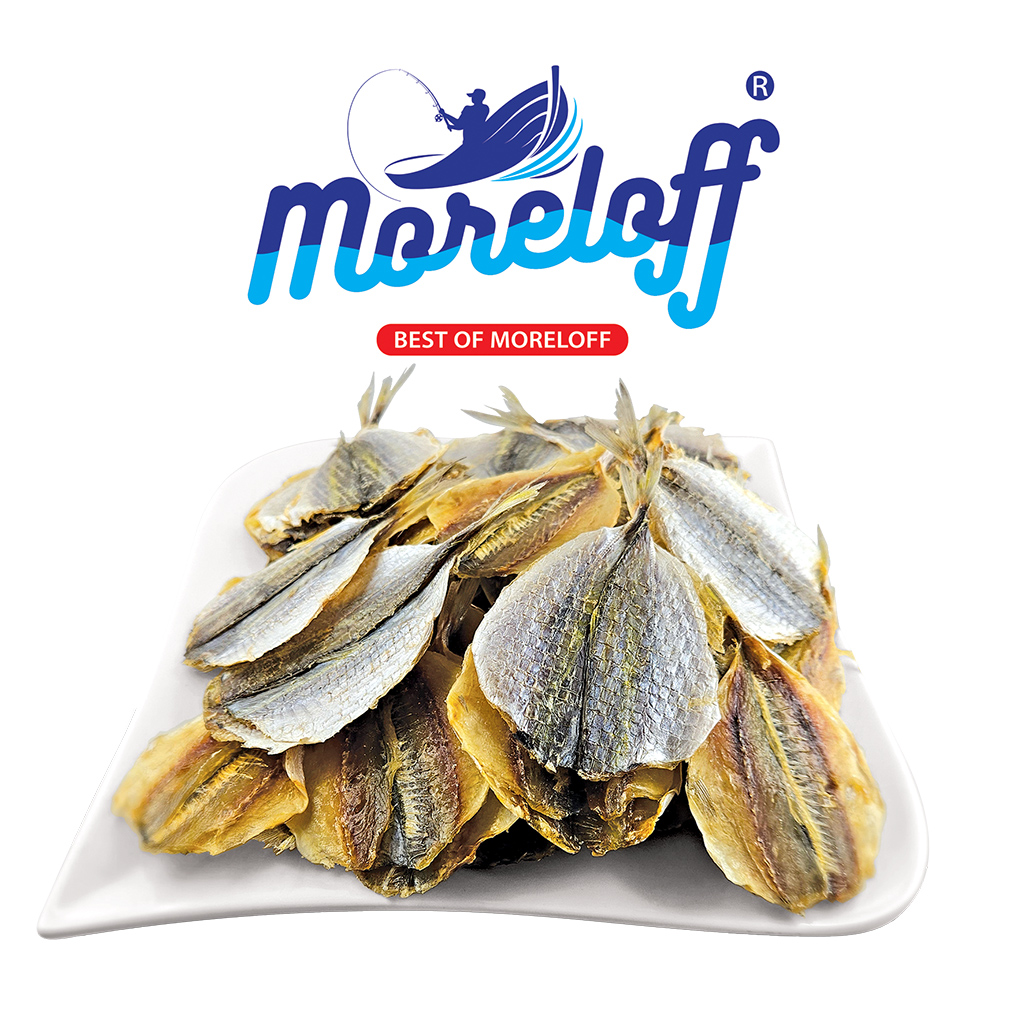 MORELOFF Snack van goudband-selar, gezouten, gedroogd.