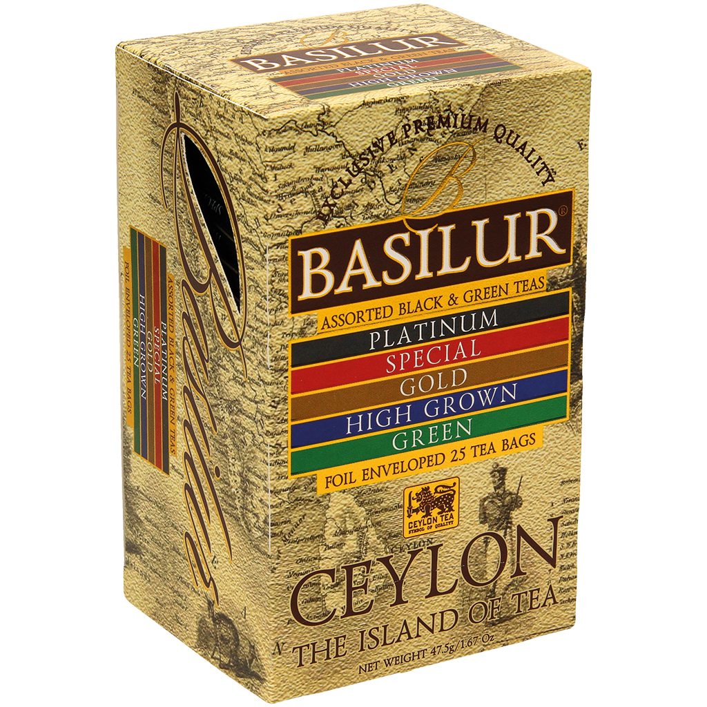 "Island of tea" Theemix van 5 soorten Ceylon zwart en groen