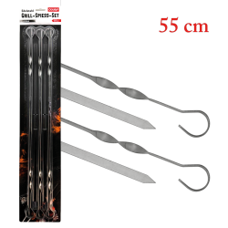 Набор шампуров, 6 штук (55 см), нержавеющая сталь 2 мм