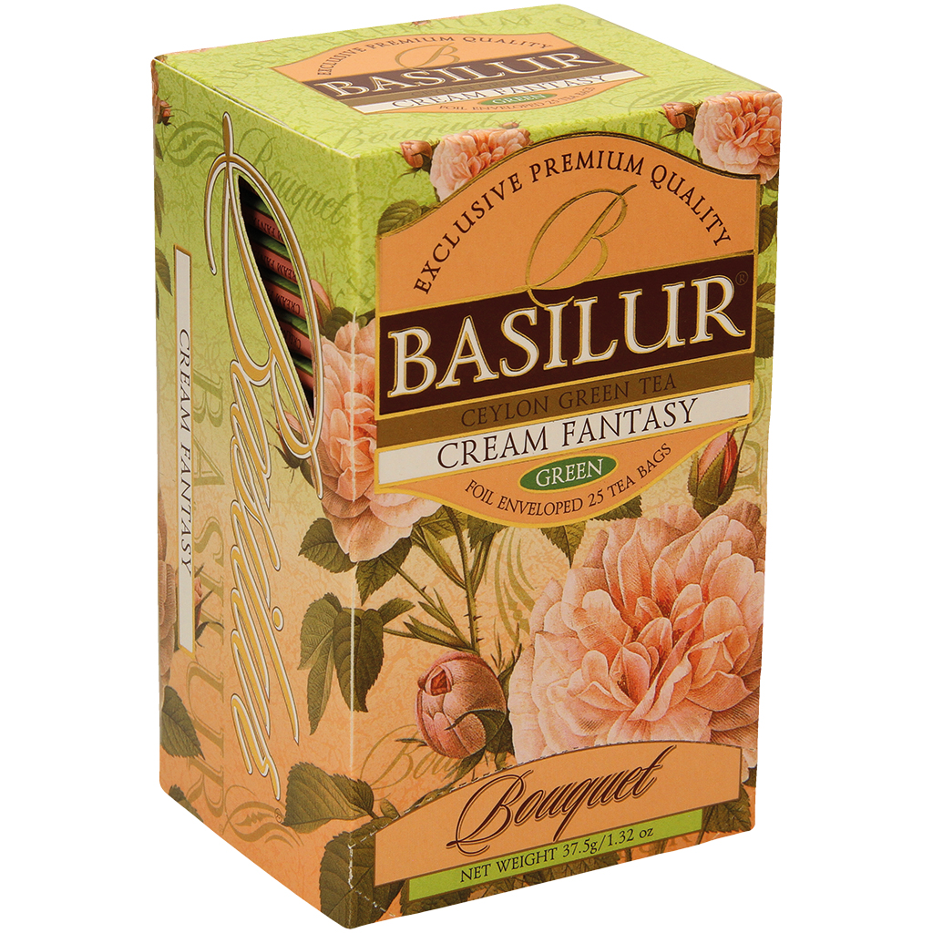 Зеленый цейлонский чай, ароматизированный - клубника,сливки